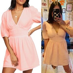 Billabong Spellbound Puff Sleeve Mini Dress